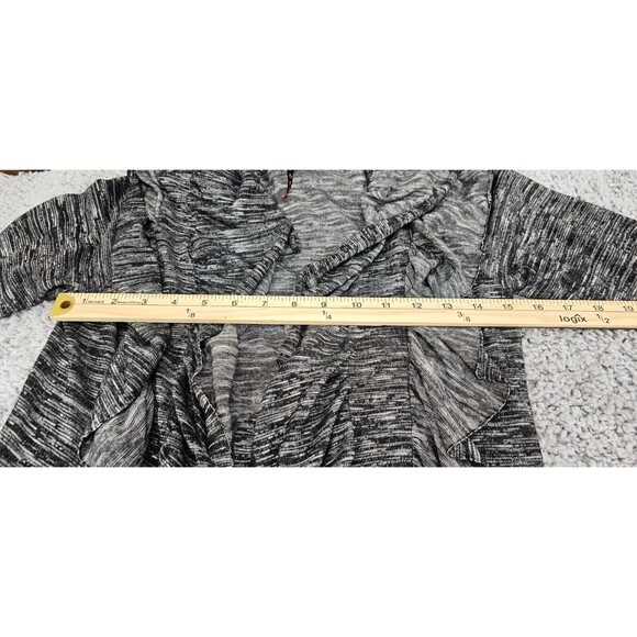 Allie & Rob Womens Ruffled Cardigan Sweater Gray Y2K Fairy Grunge Witchy Large - Picture 11 of 13